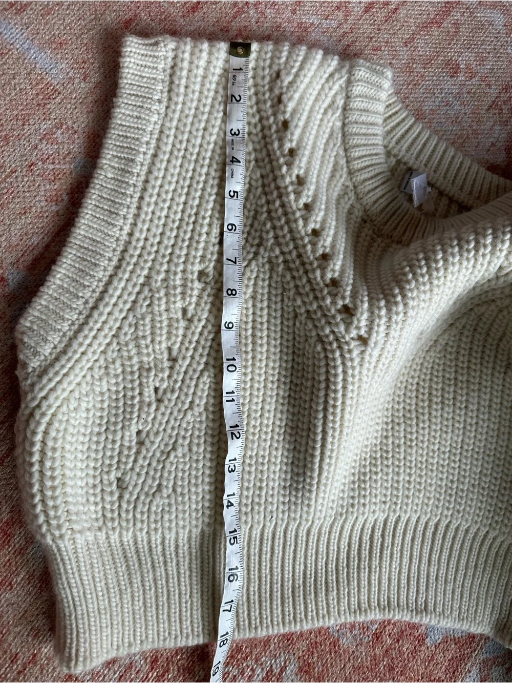 Apiece apart elodie knit vest cream merino wool blend size medium - Picture 9 of 9